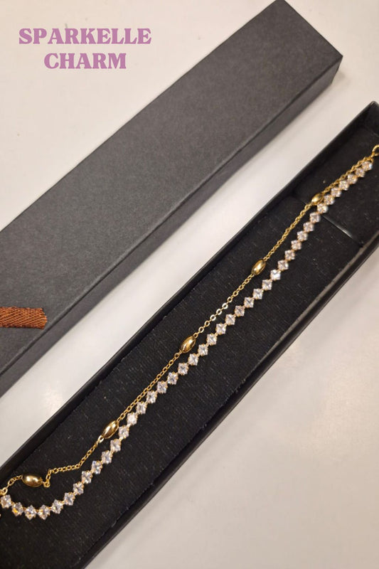 Delicate Double layered chain bracelet