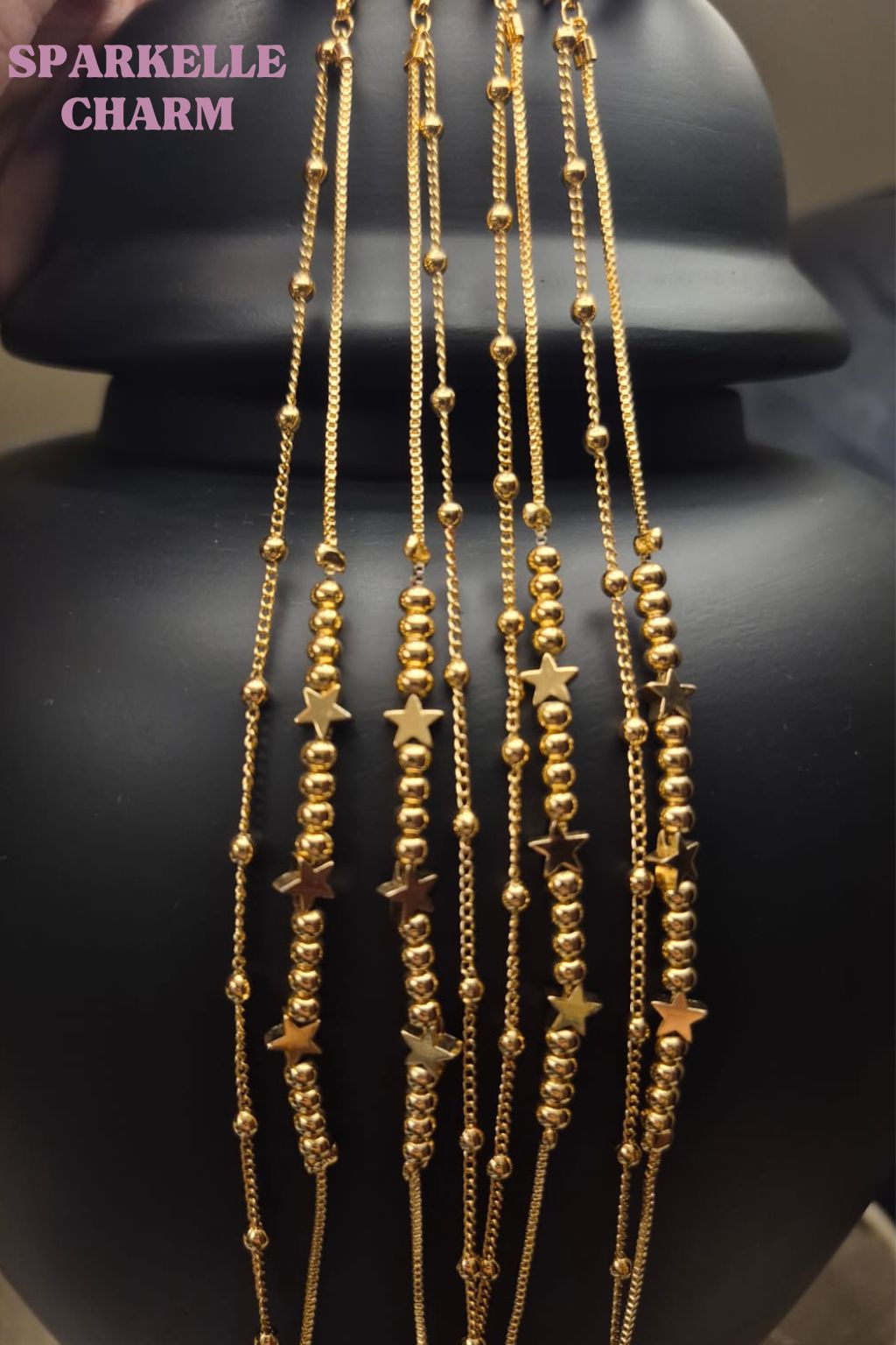 Double layered star bracelet