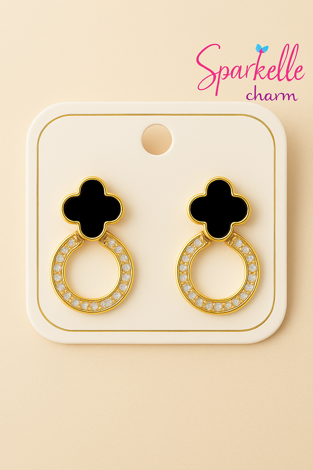 Black Shiny flower clover